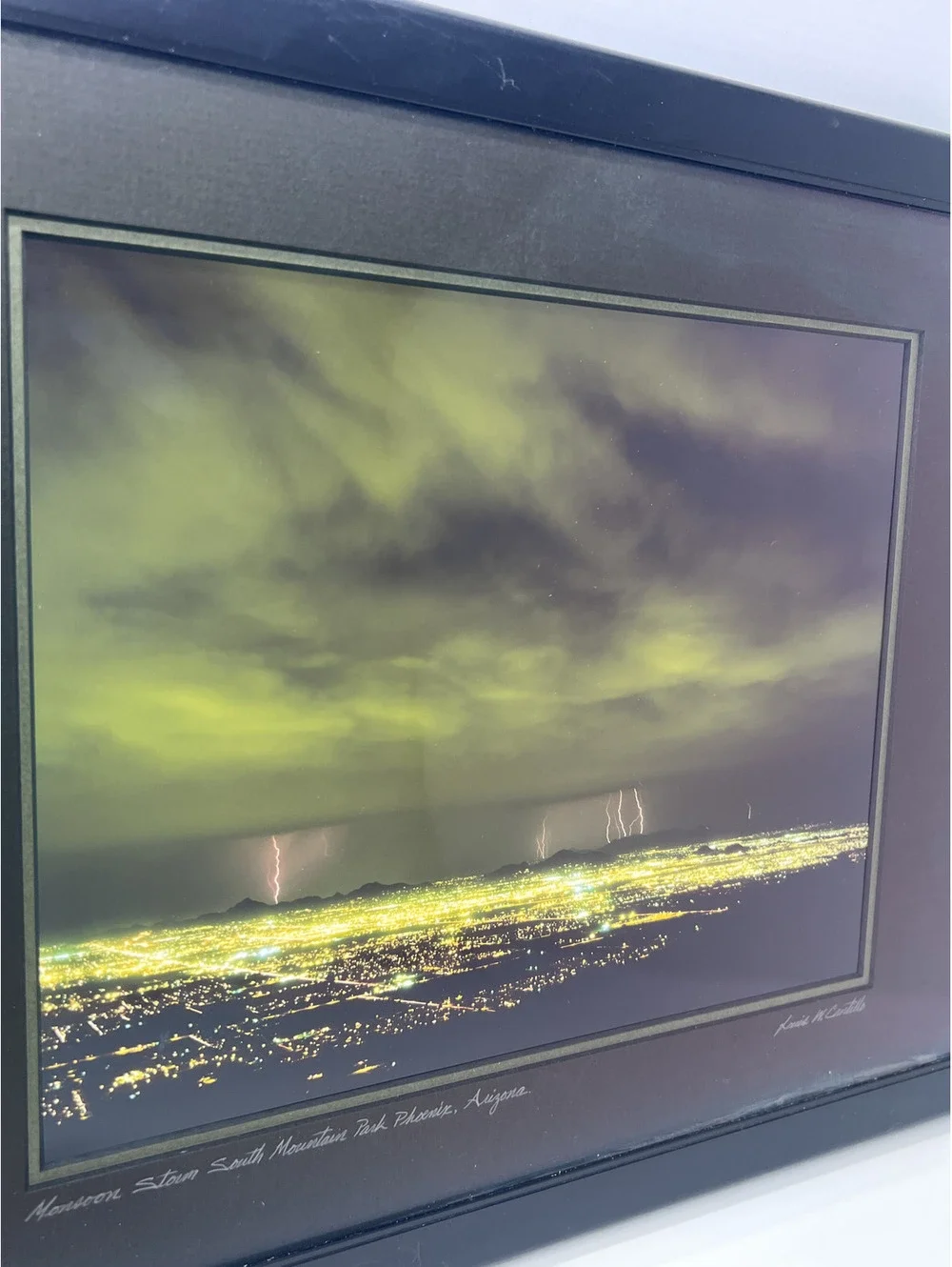 Framed Photo of Phoenix, Arizona Lightning Storm